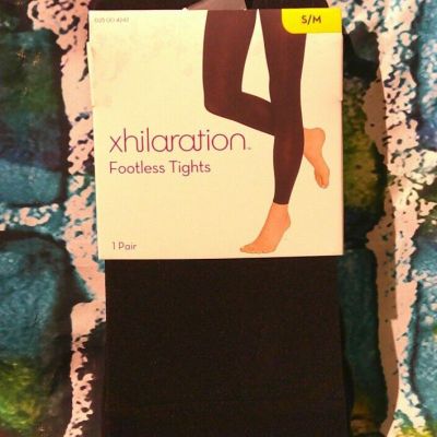 xhilaration Black Footless Tights size S/M